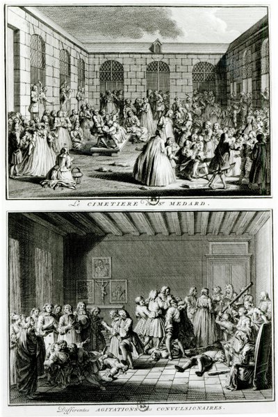 The Convulsionaries of the parish cemetery Saint-Medard in Paris by French School